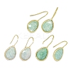 Natural Amazonite Dangle Earrings EJEW-L228-01D-1