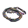 Electroplated Frosted Non-magnetic Synthetic Hematite Beads Strands G-G089-A01-06-2