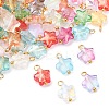 150Pcs 25 Colors Glass Pendants PALLOY-CJ00076-1