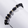 Synthetic Blue Goldstone Beaded Bracelets for Women G-P563-07P-13-1