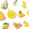 10Pcs 10 Styles Glass & Resin Bottle Pendants CRES-FS0001-26-3