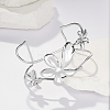 Bohemian Style Floral Stainless Steel Cuff Bangles for Women AX0159-2-1