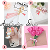24Pcs 2 Colors October Breast Cancer Pink Awareness Ribbon Shape Alloy Enamel Pendant Decorations HJEW-YW00167-6