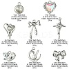 18Pcs 8 Styles Alloy Glass & Resin Pendants DIY-FS0005-35-4