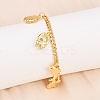 304 Stainless Steel Charm Bracelets BJEW-D359-04G-5