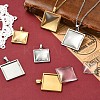 8Pcs 2 Styles 304 Stainless Steel Pendant Cabochon Settings STAS-YW0003-50-5