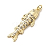 Brass Micro Pave Cubic Zirconia Pendants KK-K529-56B-G-2
