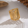 304 Stainless Steel Cross Design Open Cuff Rings for Women QC9430-4