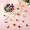 100Pcs 5 Colors Bohemian Style Resin European Beads RESI-TA0004-83-5