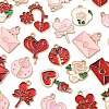 30Pcs 15 Styles Valentine's Day Theme Alloy Enamel Pendants ENAM-FS0004-22-3