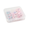 8Pcs 8 Colors Painted Glass Beads Enamel Beads Heart with Fruit LAMP-FS0001-51-6