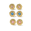 Cat Eye Stud Earrings EJEW-G400-62G-1