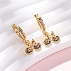 Bicycle Brass Micro Pave Cubic Zirconia Hoop Earrings EJEW-F384-11G-2