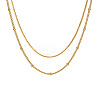 304 Stainless Steel Double-Layer Necklace LS-NJEW-Q321-01G-1