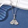 304 Stainless Steel Pendant Necklaces NJEW-Z073-04P-1