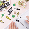 36Pcs 6 Style Lightning Bolt Polyester Computerized Embroidery Iron on Patches PATC-FG0001-14-3
