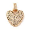 Brass Micro Pave Cubic Zirconia Pendants KK-C076-29V-G01-1