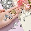 100Pcs 10 Styles Tibetan Style Alloy Pendants TIBEP-CJ0002-63-4