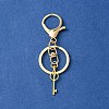 304 Stainless Steel Initial Letter Key Charm Keychains KEYC-YW00004-25-2