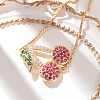 Cherry Brass Micro Pave Cubic Zirconia Link Slider Bracelets KK-R217-54G-3