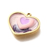 304 Stainless Steel Enamel Pendants STAS-Q347-01G-B-3