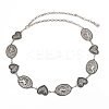 Alloy Ethnic-style Oval Horse and Heart Link Chain Belts for Women FS-WG752C3-01-5