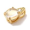 Brass Micro Pave Clear Cubic Zirconia Pendants LS-KK-M278-06G-2