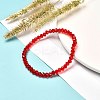 Faceted Glass Rondelle Beads Stretch Bracelet for Kid BJEW-JB06807-01-2