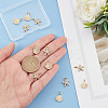  12Pcs 2 Style Brass Charms FIND-PH0006-11-5