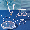 180Pcs Dyed Natural White Jade Round Beads Strands G-NB0002-87-4