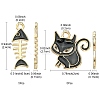 10Pcs 2 Styles Alloy Enamel Pendants ENAM-YW0003-15-3