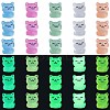 30Pcs 5 Colors Luminous Resin Cute Little Cat Ornaments RESI-SZ0003-43-1