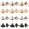 48Pcs 4 Color Ion Plating(IP) 304 Stainless Steel Cup Peg Bails Pin Pendants STAS-DC0006-06-1