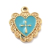 304 Stainless Steel Enamel Pendants STAS-M092-12G-05-1