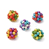 Round Woven Beads TURQ-JF-4MM-01-1