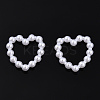 Rainbow ABS Plastic Imitation Pearl Linking Rings OACR-T015-04-14-2