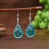 Resin & Alloy Dangle Earrings WGE62B3-02-1