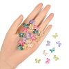 50Pcs 5 Colors Two Tone Transparent Spray Painted Glass Beads GLAA-FP0001-30-4