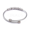 304 Stainless Steel Cuff Bangles Sets BJEW-M284-16-3