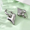 Heart Brass Hoop Earrings EJEW-D322-12P-01-3