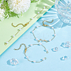 10Pcs Round ABS Imitation Pearl Beads Link Chain Bracelet Making AJEW-UN0002-08-4