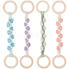 4Pcs 4 Colors  Daisy Cotton Thread Weave Towel Rack AJEW-CN0004-61-6