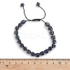 Adjustable Natural Lapis Lazuli and Non-magnetic Synthetic Hematite Braided Bead Bracelets BJEW-Z090-01F-5
