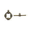 Zinc Alloy Toggle Clasps PALLOY-WH0001-14-1