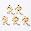 PVD Vacuum Plating 201 Stainless Steel Charms STAS-R105-R-G-2
