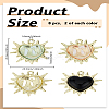 8Pcs 4 Colors Alloy Pendants FIND-LP0005-72G-2