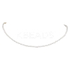 3mm Rond Natural Shell Pearl Beaded Necklace for Women NJEW-JN05077-1