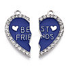 4 Sets 4 Colors Alloy Enamel Split Pendant ENAM-FP0001-48-4