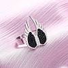 304 Stainless Steel with Rhinestone Finger Rings RJEW-Q020-17P-1