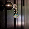 4Pcs 4 Styles Alloy Rhinestone Keychain KEYC-DC0001-21-7